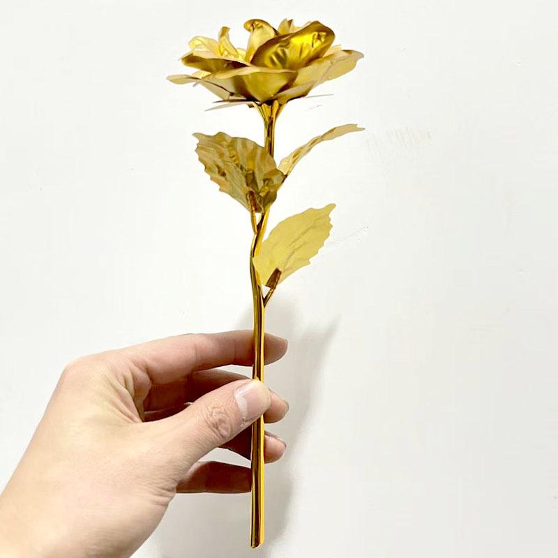 Iridescent Gold Foil Rose – Perfect Women's Day or Valentine's Day Gift