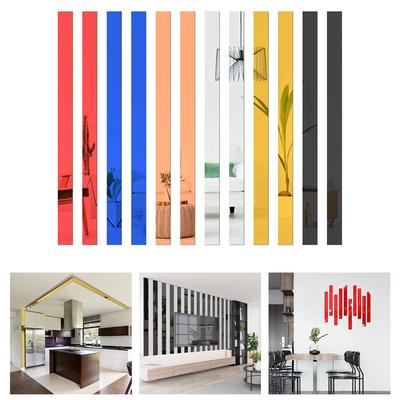 Trendy Long Stripe Acrylic Mirrors 5*20CM Pack of 10 Accentuate Your Room