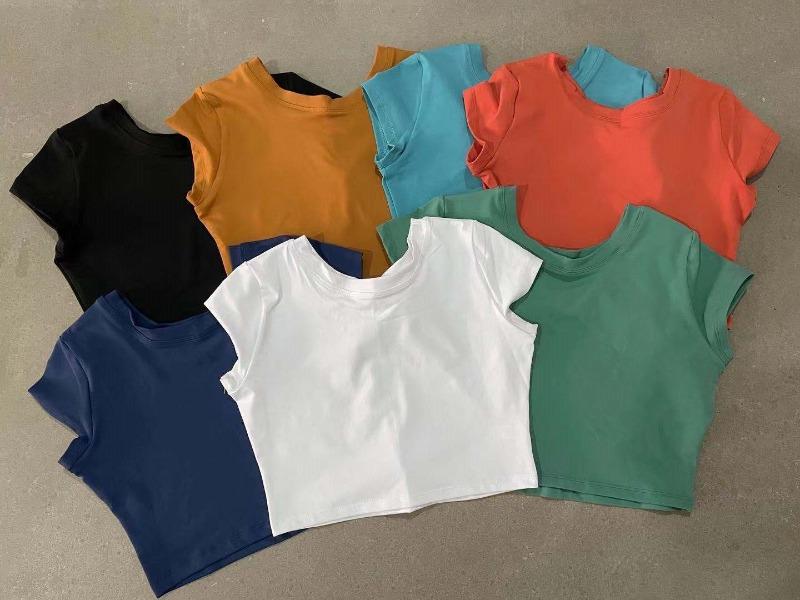 Summer New Style Slim Tight-fitting Women's Fitness Short-sleeved