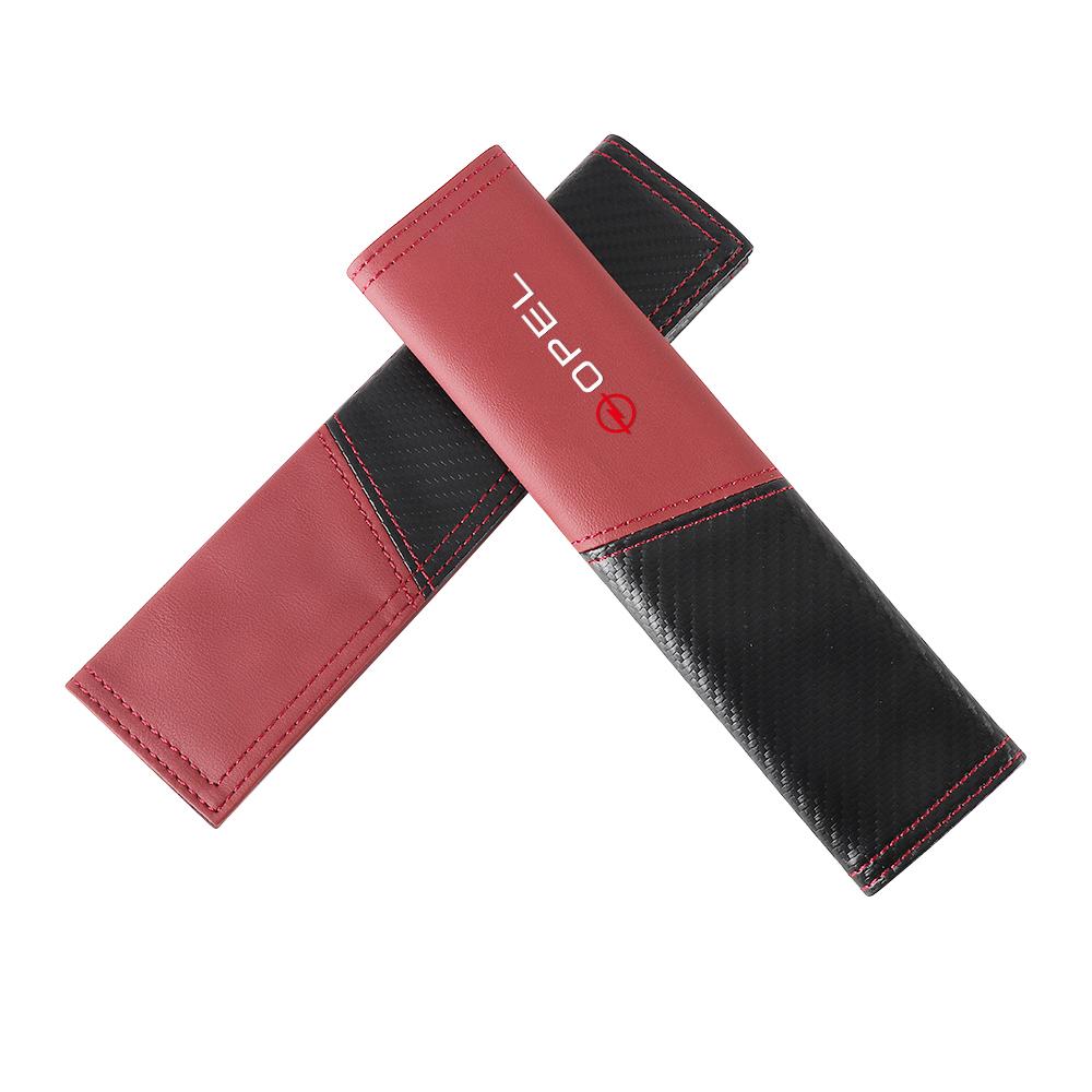 1/2pc Car Seat Belt Shoulder Cover Breathable Protection Pad For Opel OPC Astra J H G K Insignia Corsa D B E Mokka Car Valve Cap