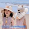 Whistle~ Big Brim Kids Whistle Sunscreen Hat Extended Shawl Children Beach Cap  Boys and Girls