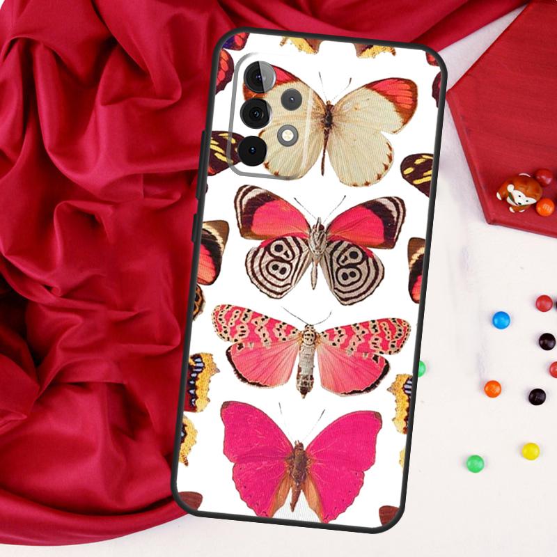 Butterfly Flower For Samsung Galaxy A26 A05 A06 A16 A54 A34 A14 A22 A32 A52 A55 A35 A15 A53 A13 A56 A36 Case