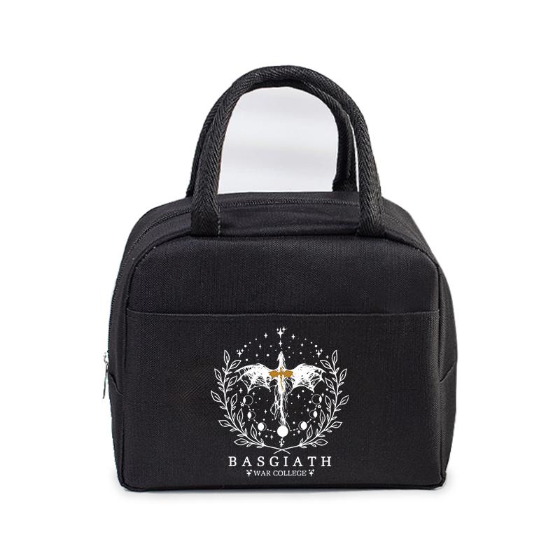 Fourth Wing Thermal Lunch Bag Women Men Office Student Bento Storage Insulation Bags Dragon Rider Fun Lunch Handbag for Kids