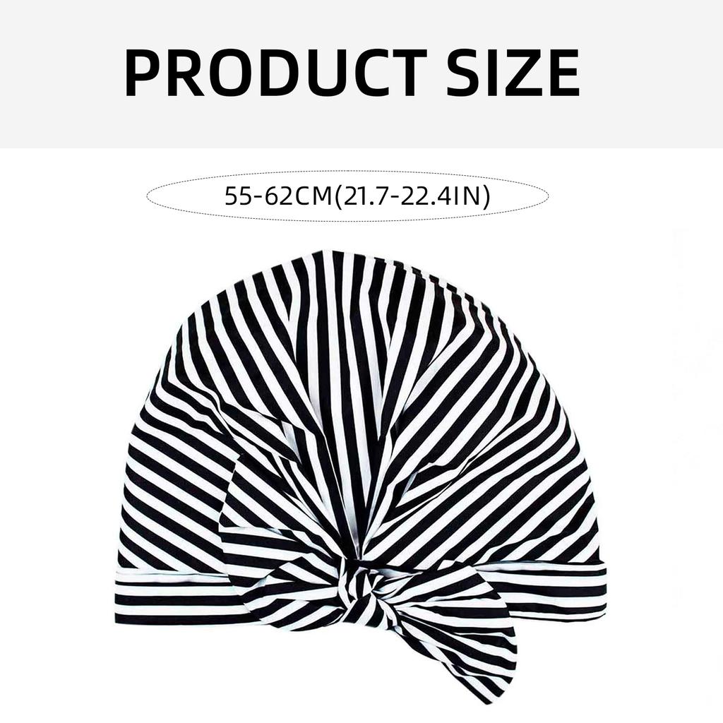 Shower Cap Nylon Waterproof Colorful Pattern for Long Short Curly Hair Hair Protection During Showers