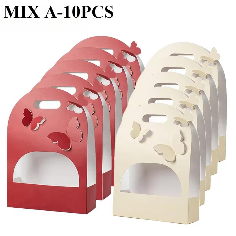 5-10PCS 3D Hollow Butterfly Flower Box Gift Packaging Bag for Home Decor Valentine’s Day Mother’s Day Girlfriend Birthday Gifts