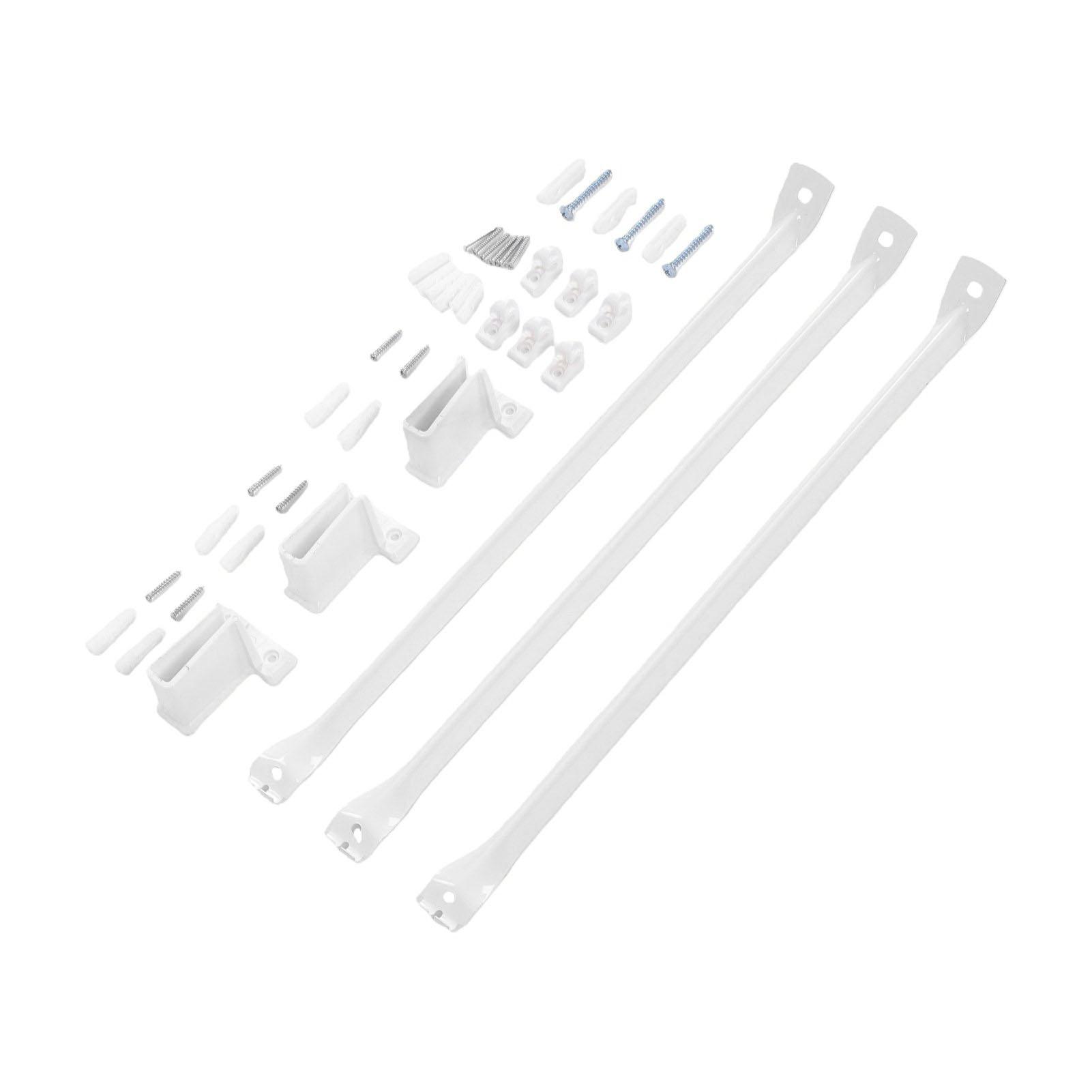 Ensemble de 3 supports d'étagère en fil de fer de 12 pouces Support d'étagère en fil de fer de 17 pouces avec clips pour placard de buanderie Garage