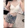 High Waist Denim Short Skirtfor Women A-line Skirt Package Hip Thin Short Skirt