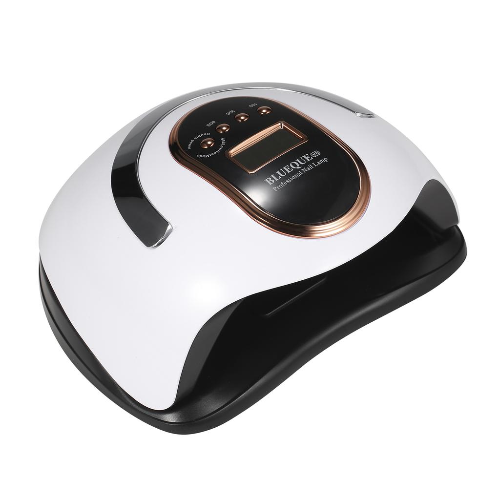 168W UV LED Nail Lamp Gel Nail Polish Dryer 4 Timer Setting with Portable Handle Fingernail Toenail