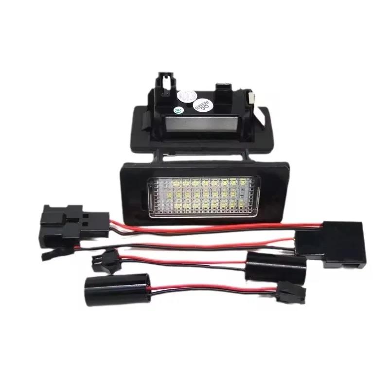 2pcs White LED License Plate Light Number Lights Lamps For VW Golf Plus Jetta MK6 Passat B6 B7 Polo Touareg Tiguan Touran License Plate Lights 2