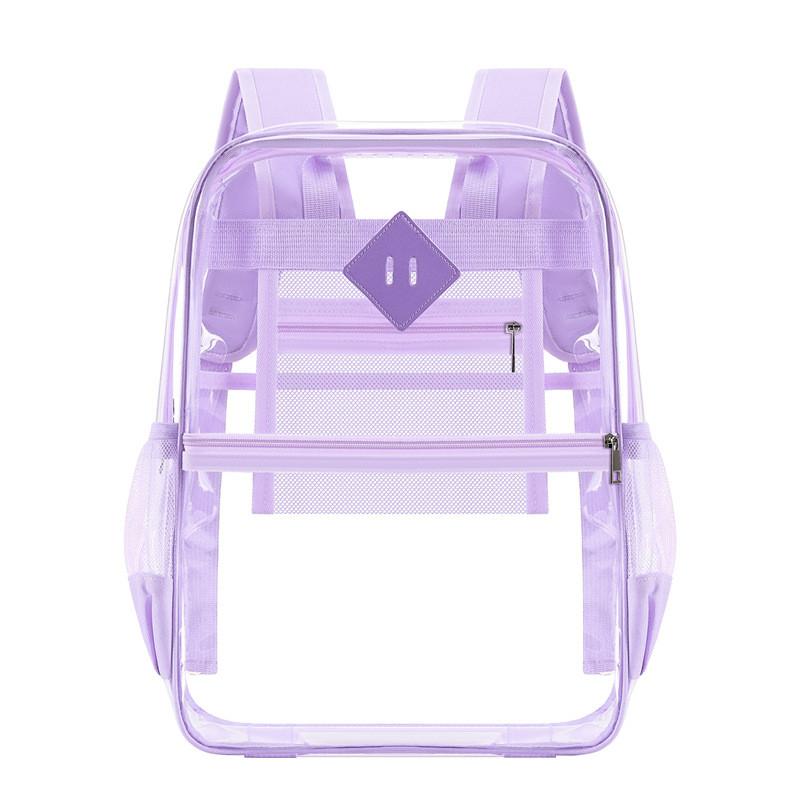 Pvc Transparent Student Backpack With Waterproof Design For School And Concert Use