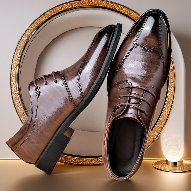 

Новая мужская обувь, кожаная обувь с острым носком, мужская деловая формальная одежда, нескользящая повседневная обувь, дышащая обувь-лоферы 44