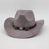 Cappello Western da Cowboy Transfrontaliero Vendita all'Ingrosso Calda Stile Etnico Cappello a Cilindro Tibetano Prateria Ciclismo Vacanza Parasole Cappello Protezione Solare