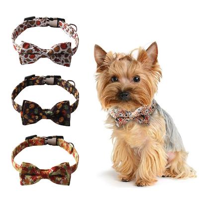 Pet Products Maple Leaf Pumpkin Element Semi-Metal Buckle Dog Collar