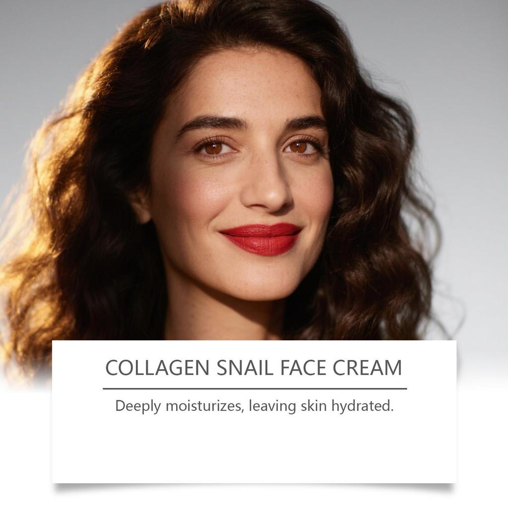 Snail Mucin Collagen Cream Anti Wrinkle Firming Hydrating Face Cream Improves Skin Elasticity & Texture Smoothing Face Skincare