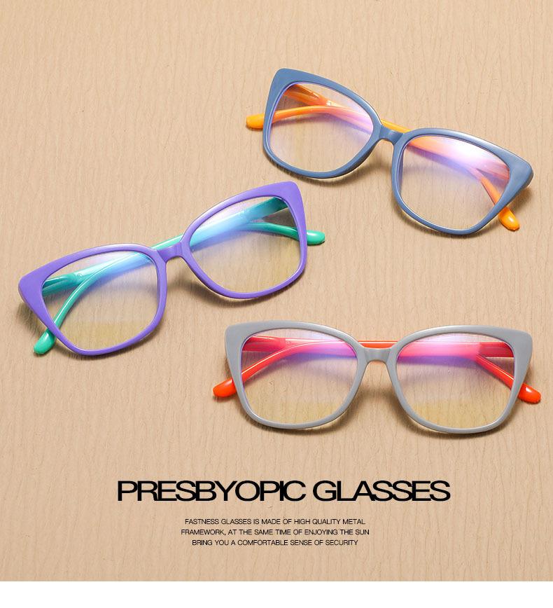 Anti blue light men reading glasses square retro women presbyopia glasses Colorful pretty frame Resist Fatigue optical lenses