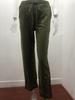 2026 Spring/Summer Women's Solid Color Cotton Linen Drawstring Wide-Leg Casual Pants