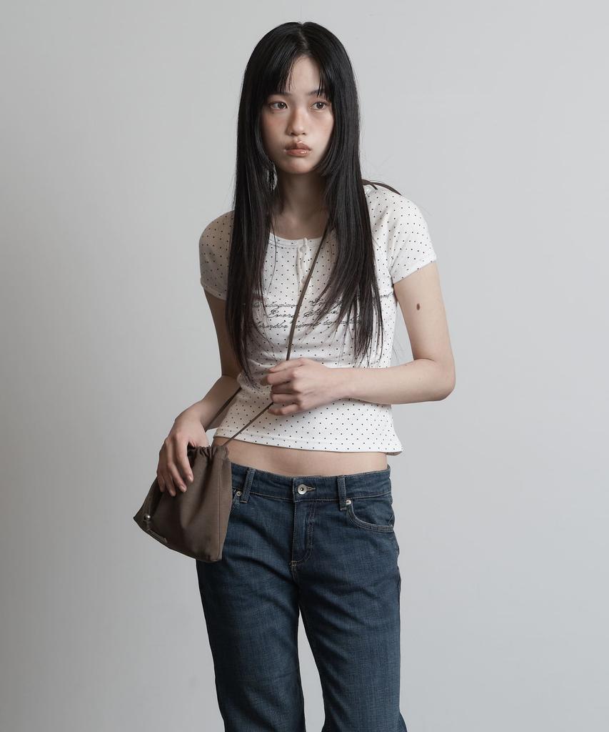Peanut Loop Solid Pouch Bag Khaki