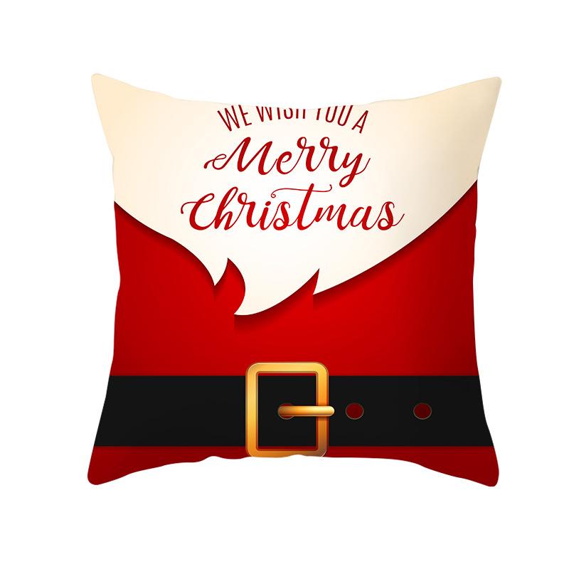 Red Series Christmas Peach Velvet Cushion Cover New Sofa Cushion Cover Square Cushion Cover