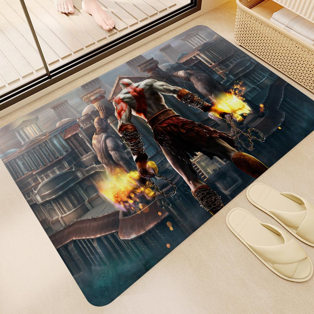 God Of War Video Game Kitchen Mat Cheaper Anti-slip Modern Living Room Balcony Printed Modern Home Decor