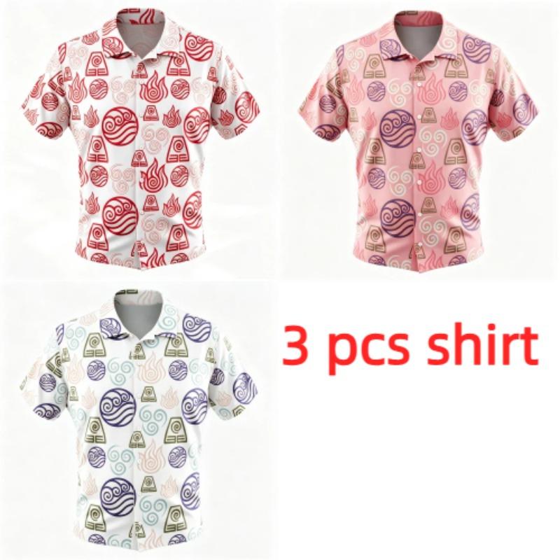 Mysterious Ancient Symbols Pattern Printing Shirt Hawaiian Beach Vacation Clothing Men's Street Style Shirt Daily Men's and Women's Shirt
