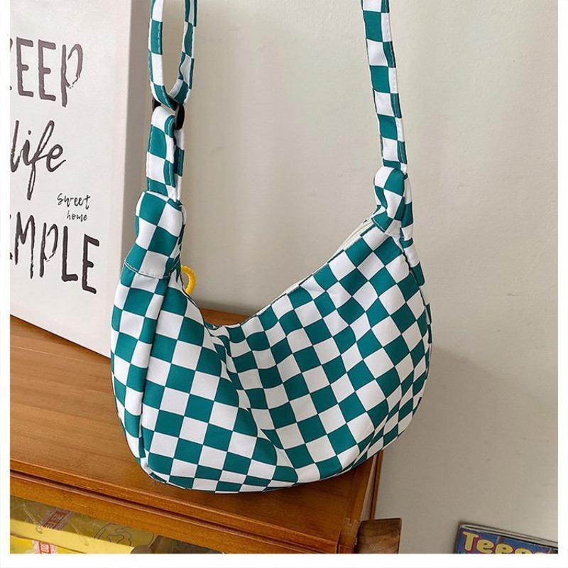 Women's new casual plaid bag large-capacity plaid messenger bag trendy neutral checkerboard one-shoulder women's bag