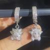 Hip-hop Tingjie Jewelry: Trendy Personality European & American Geng Gui Cross Earrings