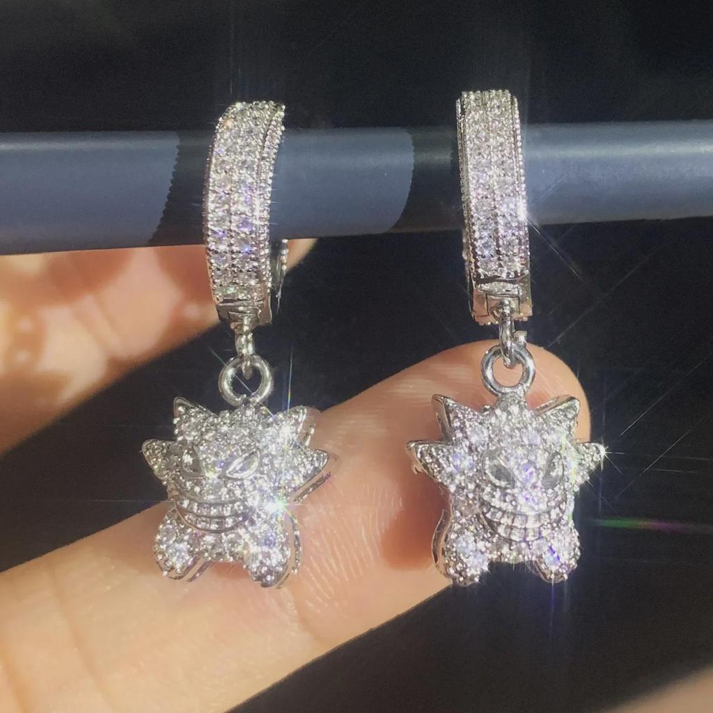 Hip-hop Tingjie Jewelry: Trendy Personality European & American Geng Gui Cross Earrings