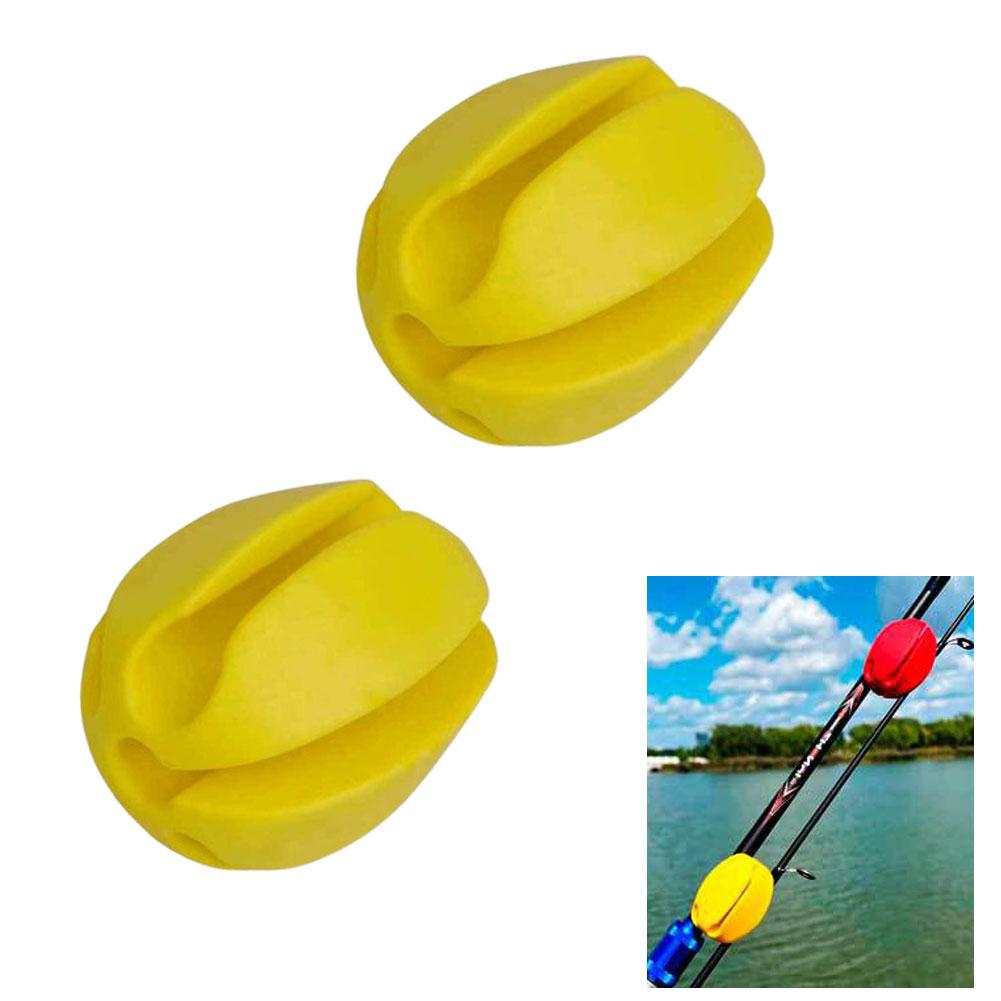 

Silicone Fishing Rod Clip with Ball 5 Hole Fishing Protective Ball Fishing Storage Multifunctio U9H5 Yellow-1set