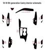 18 Models Eighth-Gen Camry Carbon Fiber Gear Console Interior Film