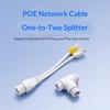 2 In 1 POE Splitter Adapter 3 Way RJ45 Connector Durable Stable Transmission for CCTV IP Camera Security Monitoring System