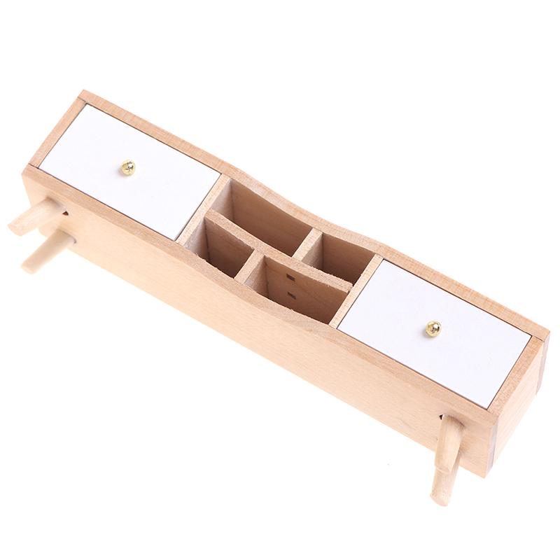 1Pc 1:12 Dollhouse Miniature Furniture Wooden TV Cabinet Dolls House Furniture Toys Accessories