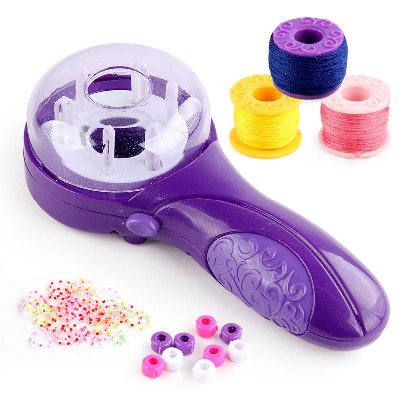 Girls Magic Electric Hair Braiding Maker Play House Hair Braiding DIY Makeup Toy