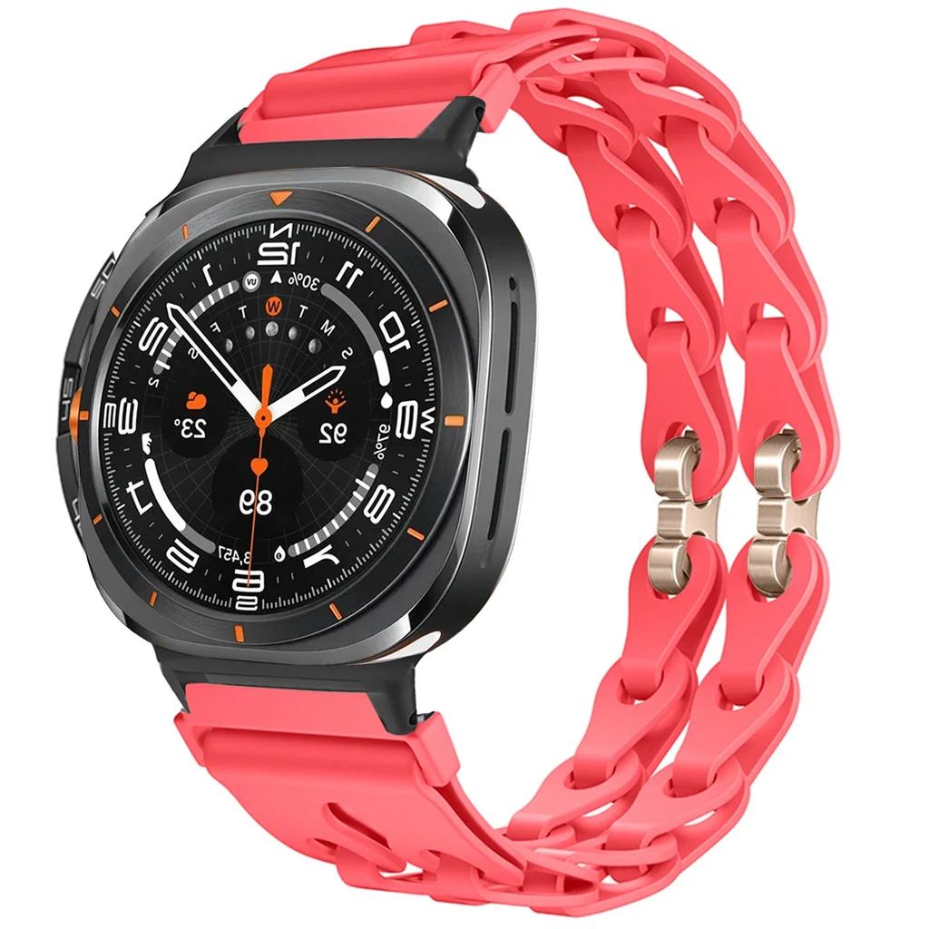 Silicone Chain Strap for Samsung Galaxy Watch 2025/7 Ultra 47mm Wristband Band Bracelet for Galaxy Watch ultra 2025 Watchband