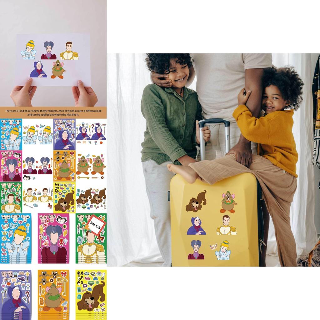 Charming Cm2303010 Cinderella Kids Anime Puzzle Diy Sticker Pack For Family Fun