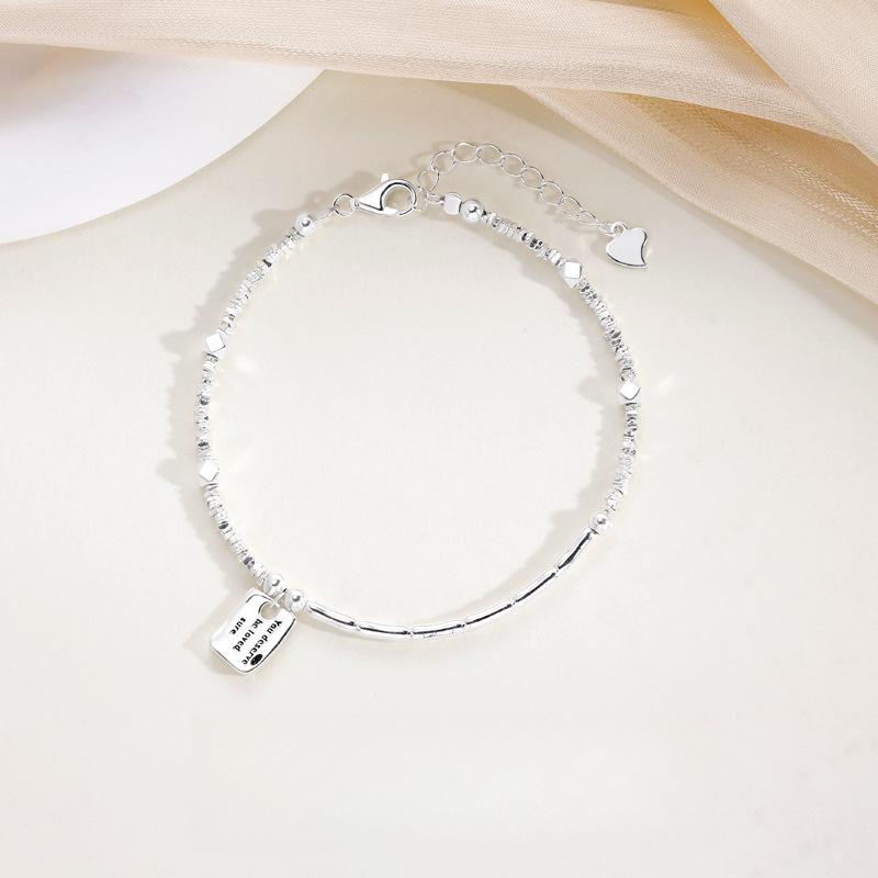 Love Bracelet Female Niche Exquisite Personality Stacking Irregular Bamboo Tag Bracelet