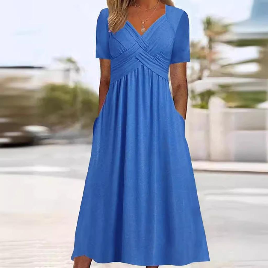 Popular Summer New Short-sleeved Dress Women's Clothing Women's Personalized Dress