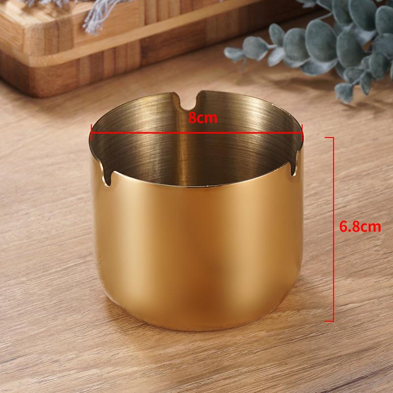 Stainless Steel Windproof Ashtray: Large, Creative Design for Home, Restaurant, and Cafe