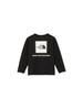 North Cut and Sewn Long Back Square Logo Tee Black 160 [The Face] Long-Sleeve T-Shirt L/S