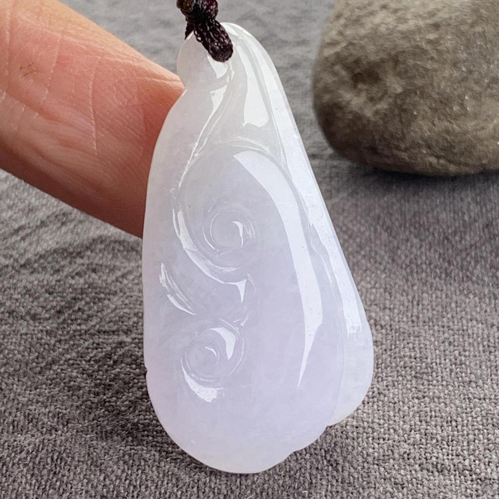 Myanmar Natural A-Grade Jade Pendant with Fox, Tiger, Qilin, and Bodhisattva Figures