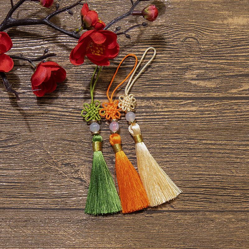 Čínský uzel Třásně Třásně Polyesterové Třásně Národní styl DIY Závěsná Třásně Záložka USB Disk Sáček Sáček Příslušenství