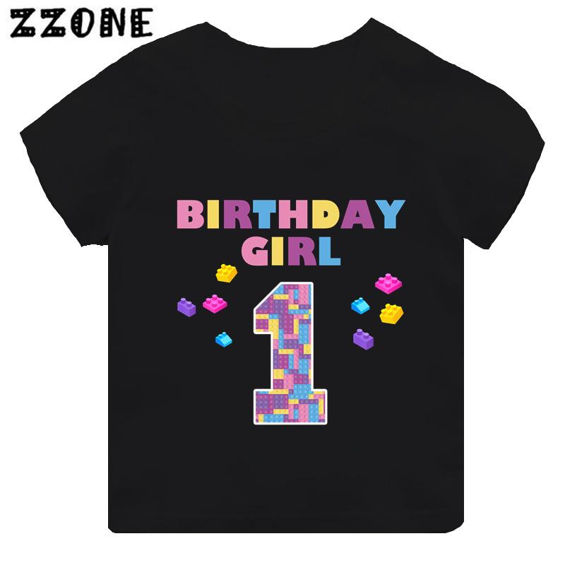 Master Builder Blocks Building Print Cartoon Girls Clothes 1 2 3 4 5 6 7 8 9 Years Happy Birthday Kids T Shirt Baby Boys TShirt