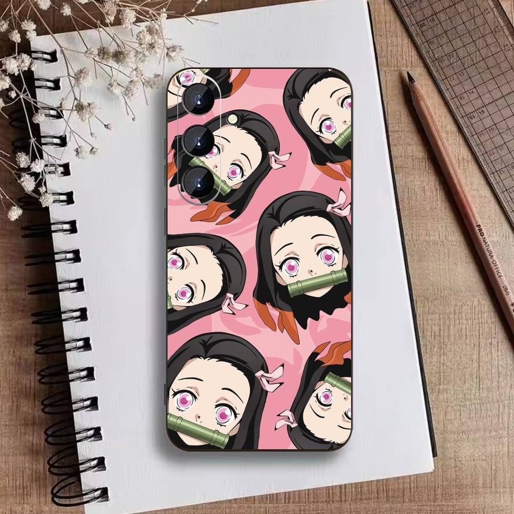 Nezuko O-Kamado Phone Case For Samsung Galaxy A73,A21s,A22,A31,A52,A53,A71,A41Soft Black Shell