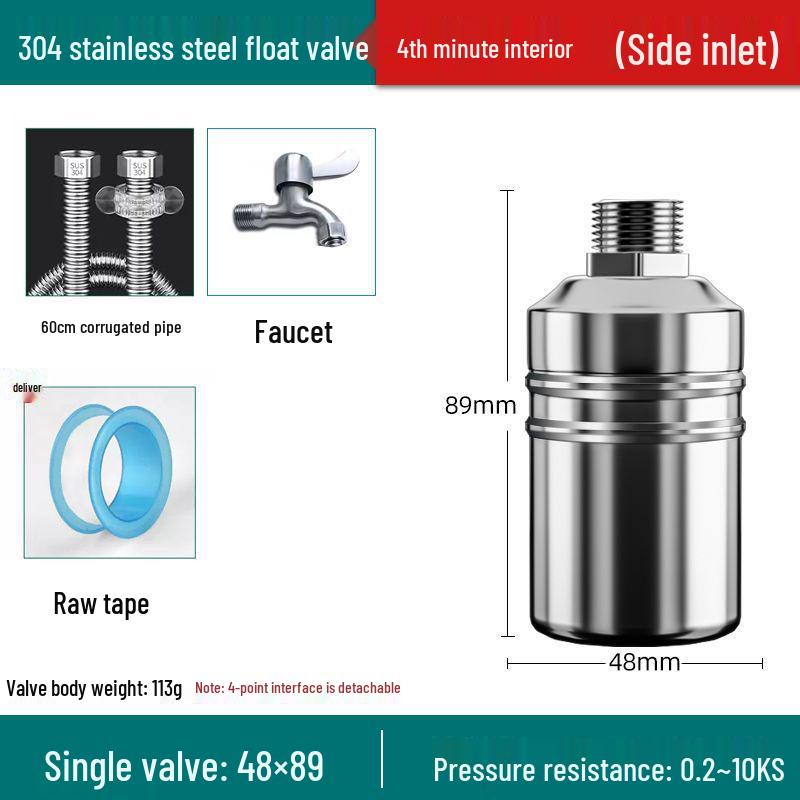 304 Stainless Steel Auto-Stop Water Float Valve for Tank Level Control
