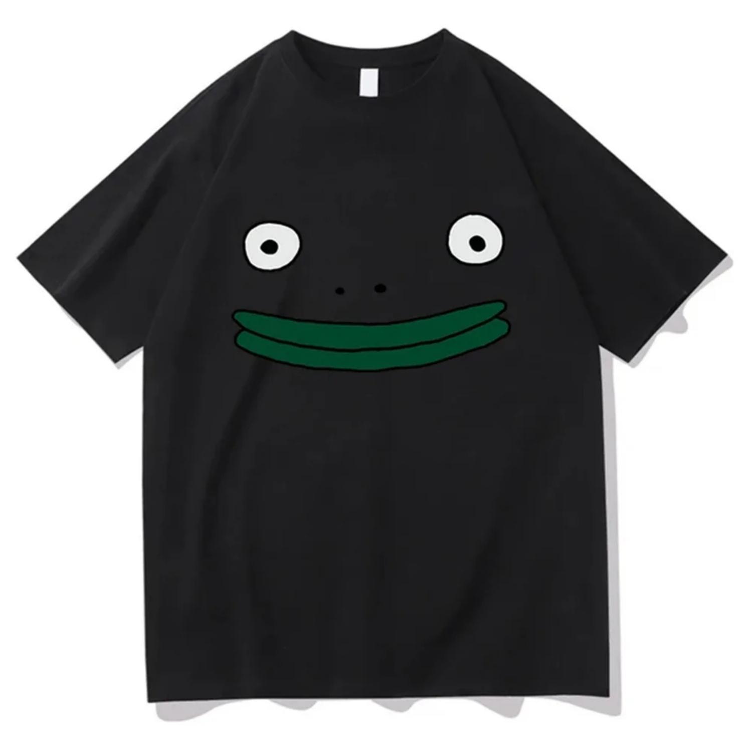 

Mr. Frog Smiling Friends Tshirts Kawaii Tops Funny Men Women Clothing Vintage Unisex Cotton Short Sleeve Graphic Tshirt 72408 S чёрный