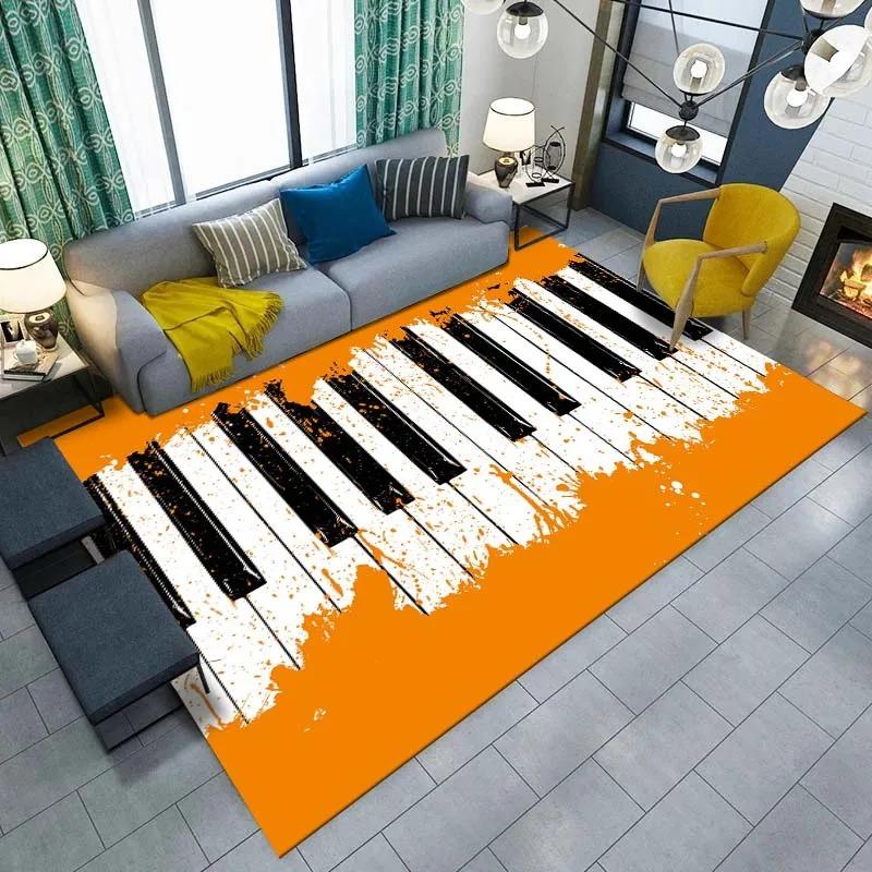 Creative Piano Key Printed Floor Mats Door Front Decoration Home Living Room Floor Mats