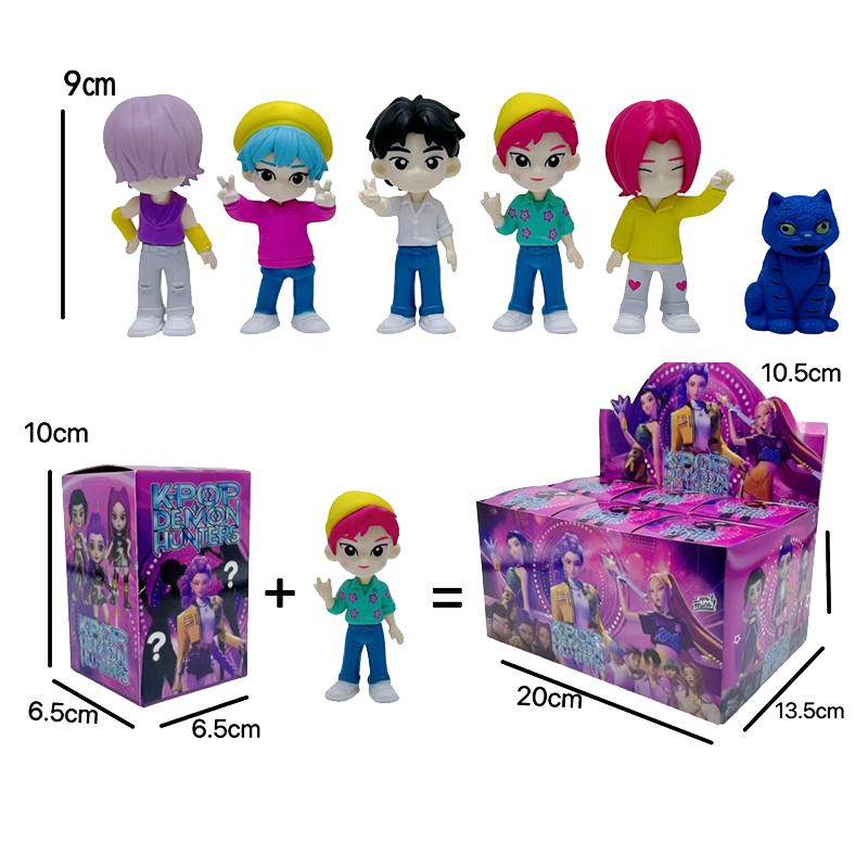 New Devil Hunter Blind Box 6pcs  Anime KPop Doll Vinyl Toy Rumi Mira Zoi Character Vinyl Mask Ornament Toy Christmas Gift