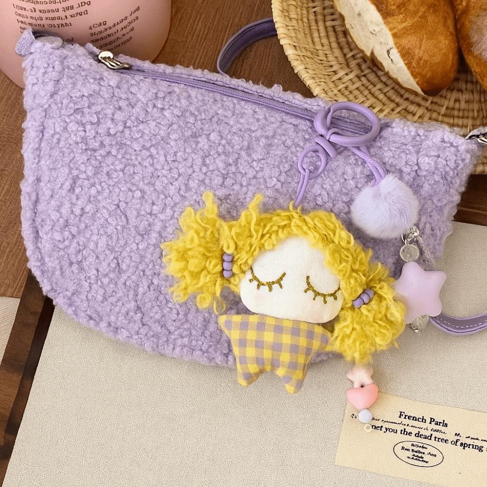 Stuffed Cartoon Bag Pendant Star Car Key Ring Lovely Little Girl Keychain Bag Pendant