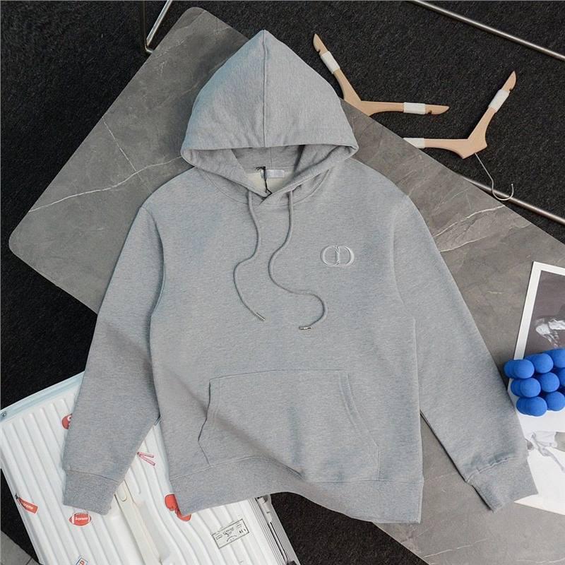 Autumn/Winter European Style Embroidered Hoodie, Unisex Casual Loose Fit Fleece Top
