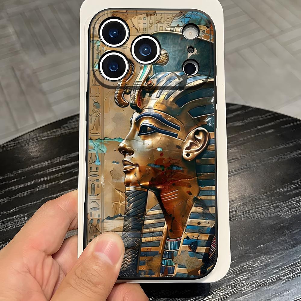 

Ancient Egyptian Hieroglyphic Phone Case For IPhone 17 Pro Max 16 15 14 Pro Max 13 11 X Xs Xr 8 7Plus Silicone Cover iPhone 16