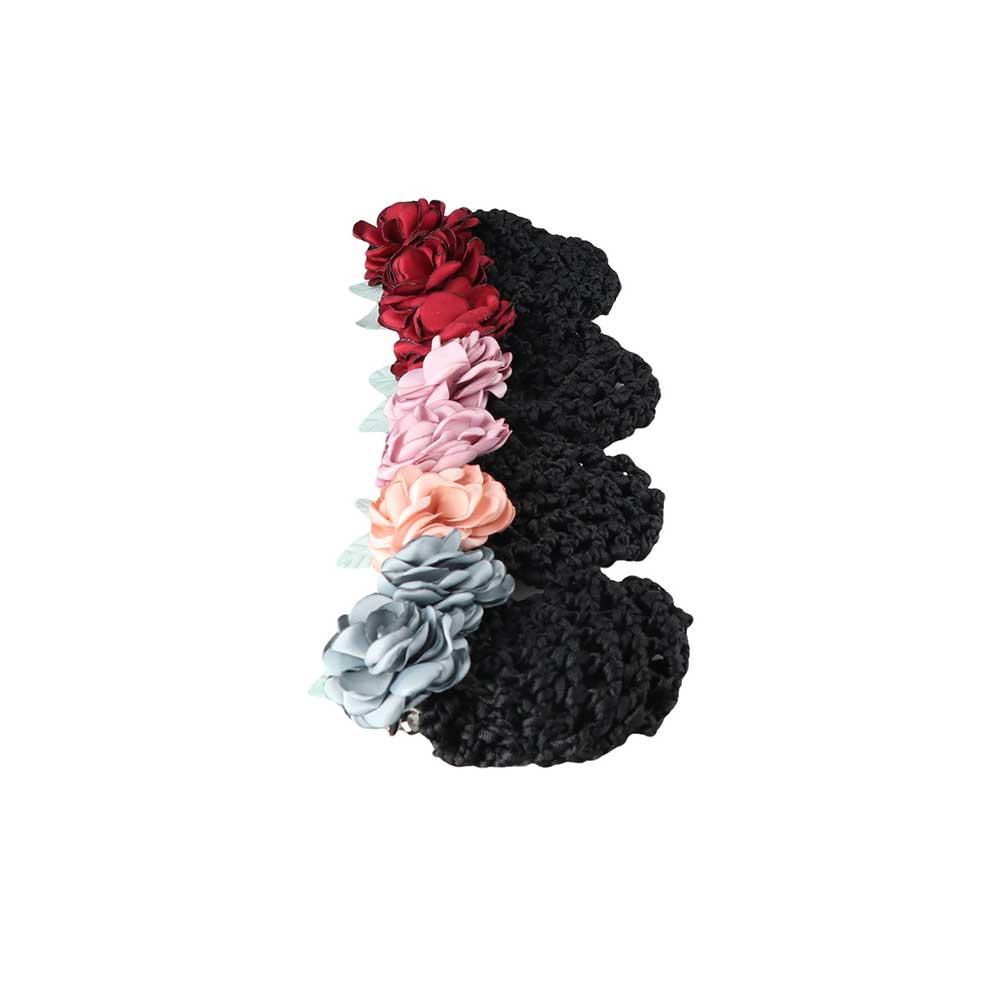 Rose Airline Stewardess Hotel Women Spring Clips Ponytail Clip Korean Bun Snood Hairgrips Cover Net